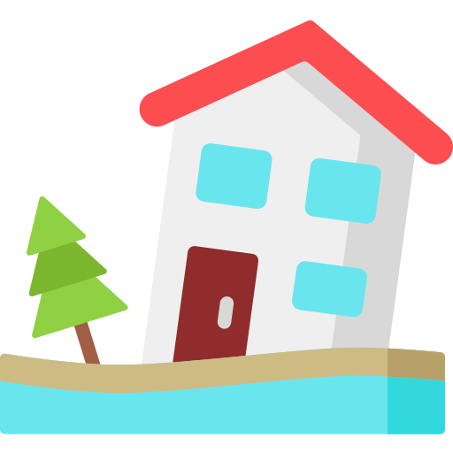 Flooded house